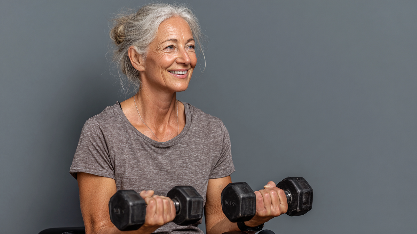 Професионален инструктор работи с възрастни клиенти